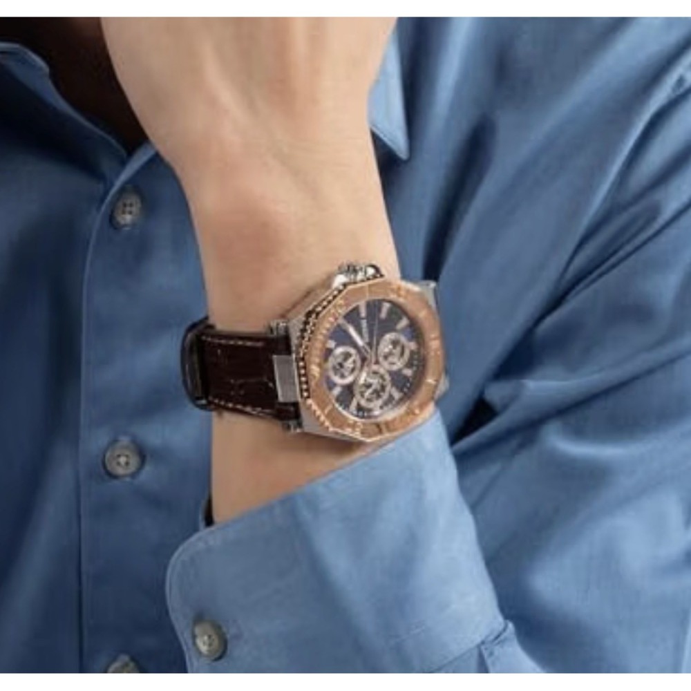 Guess Men's Watch PRIME GW0704G2 Leather - Picture 2 of 11